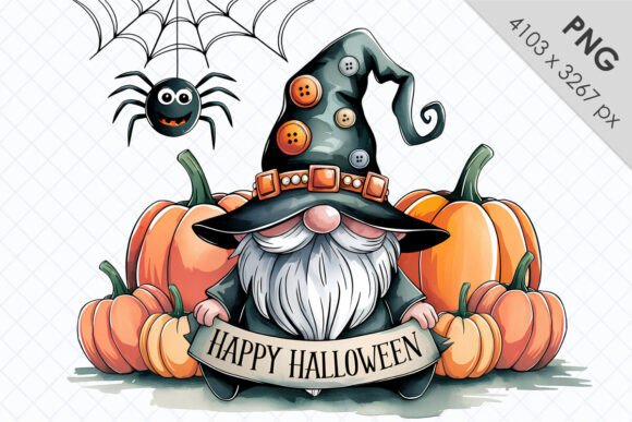 Cute Watercolor Clipart for Halloween