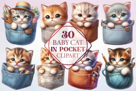 Watercolor Baby Cat in Pocket Clipart: A Designer’s Guide