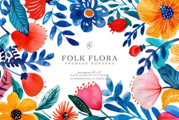Watercolor Ffolk Lowers Frames: A Designer's Guide to Handcrafted Charm