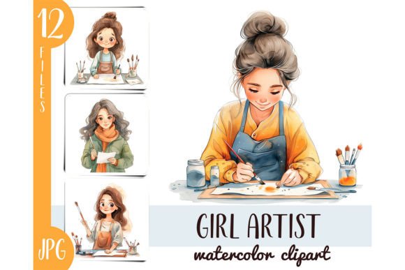 Watercolor Girl Artist Clipart JPG: A Designer's Guide
