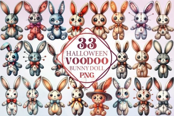 Watercolor Halloween Voodoo Bunny Doll: A Designer's Guide