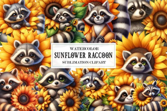 Watercolor Sunflower Raccoon Sublimation Font Review